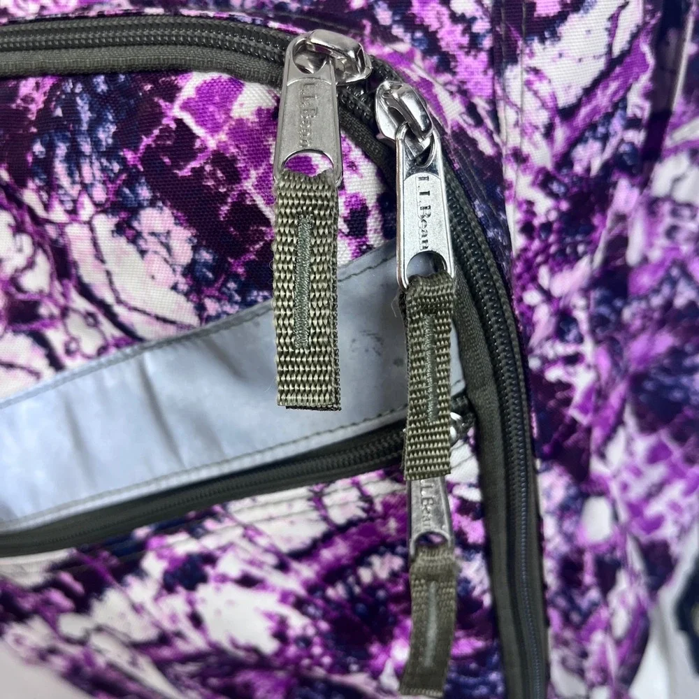 LL‎ Bean Deluxe Backpack Purple Lightweight School Travel Hiking College (trnk)